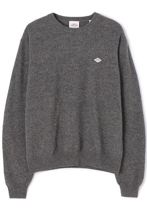maglione p.o. uomo grigio chiaro in lana DANTON | DT-D0028LIGHT GREY